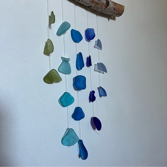 Colorful Sea Glass Wind Chime - Picture 4 of 6